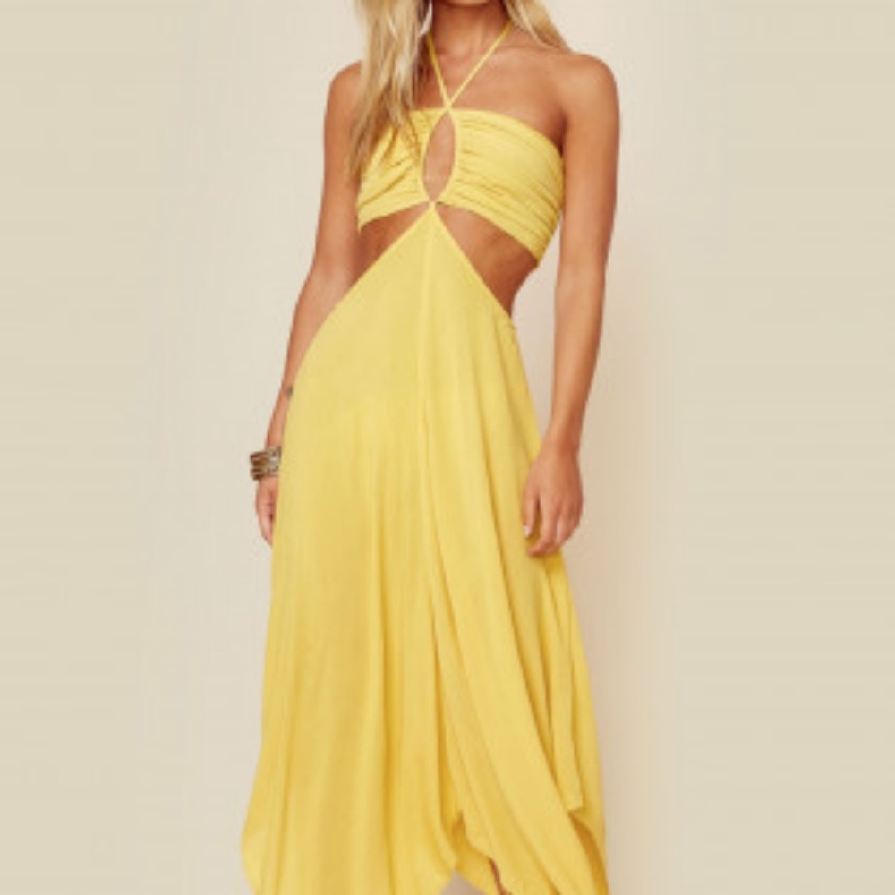 Planet Blue Yellow Dress